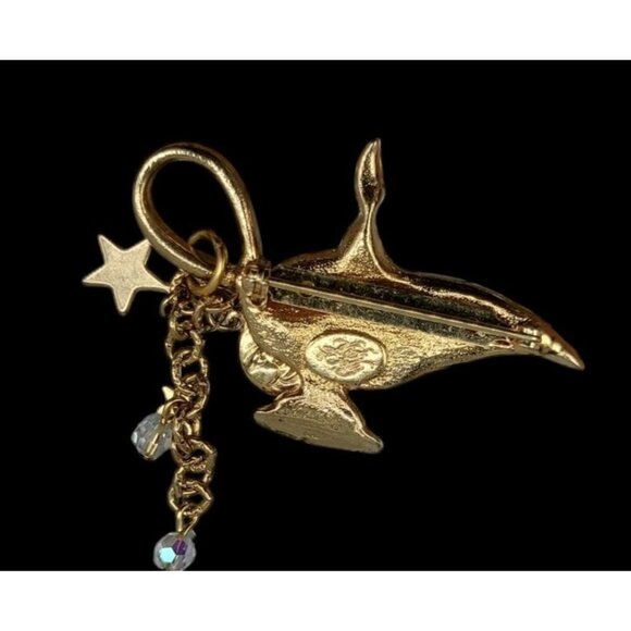 Kirks Folly Alladin Lamp Broock 18k Gold Plated Aurora Borealis Rhinestones - Picture 8 of 15